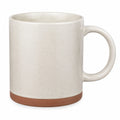 Tazza in ceramica 350 ml crema e marrone con manico stile rustico