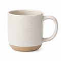 Tazza 450 ml in ceramica beige puntinata con manico stile rustico