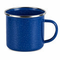 Tazza smaltata 500 ml 9.5 cm blu in acciaio per bevande calde e fredde - stile vintage